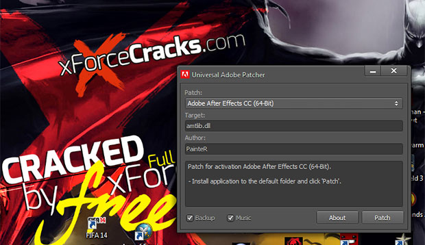 Adobe CC Universal cracked by xforce