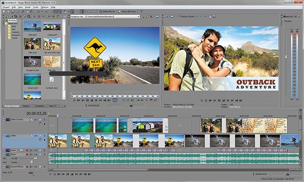 Sony Vegas Pro 11 processes, renders and saves considerably faster than Premiere Pro
