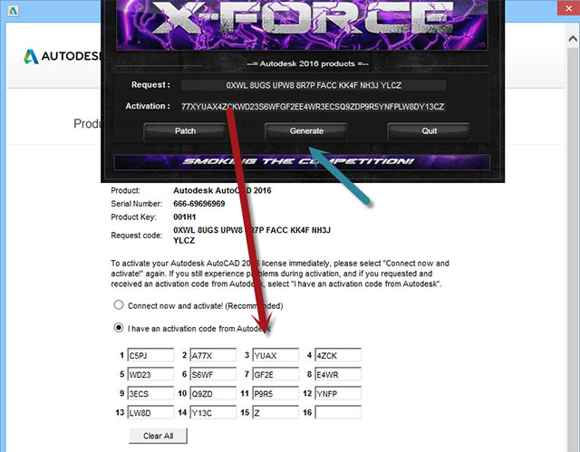 How to crack Autocad with Xforce keygen