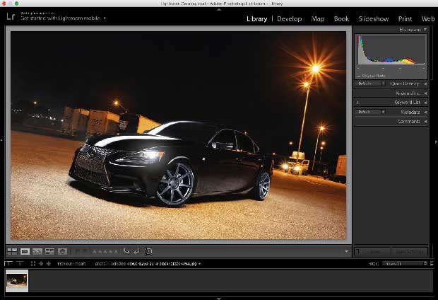 Lightroom is optimal for retouching images, personal or professional